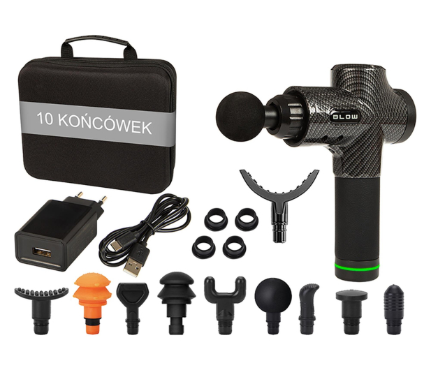 BLOW Pistolet do masażu Wave 4000 + 10 końcówek + walizka - 1544344 - zdjęcie